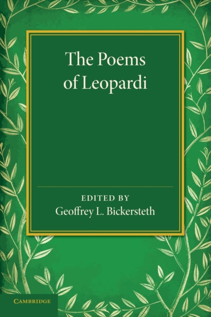 Book cover of: Poems of Leopardi. By: Giacomo Leopardi