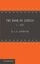 Book cover of: Book of Genesis 1–24. By: H. C. O. Lanchester