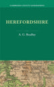 Book cover of: Herefordshire. By: A. G. Bradley