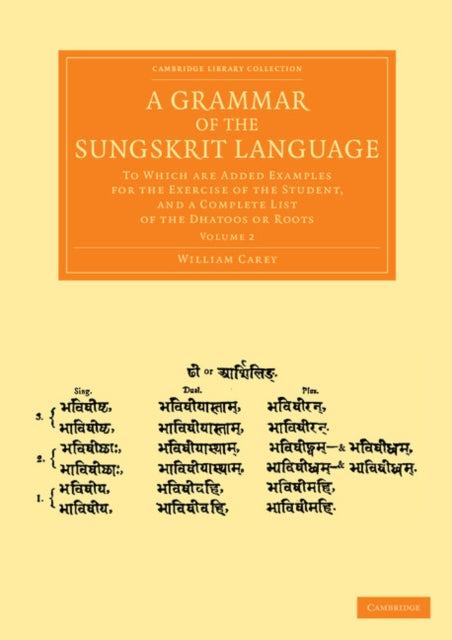 Book cover of: Grammar of the Sungskrit Language. By: William Carey