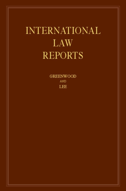 Book cover of: International Law Reports: Volume 171. By: Christopher Greenwood
