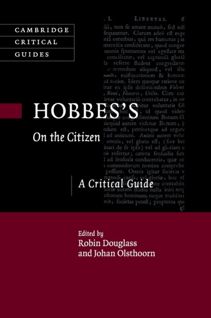 Book cover of: Hobbes's On the Citizen. By: Robin Douglass