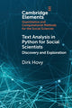 Book cover of: Text Analysis in Python for Social Scientists. By: Dirk Hovy
