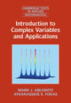 Book cover of: Introduction to Complex Variables and Applications. By: Mark J. Ablowitz