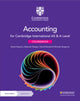 Book cover of: Cambridge International AS & A Level Accounting Coursebook with Digital Access (2 Years). By: David Hopkins
