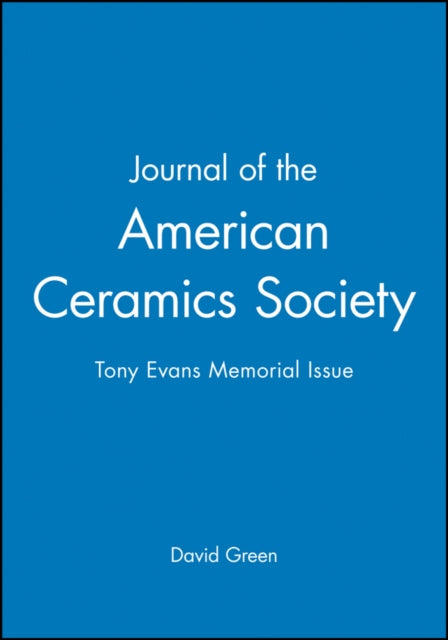 Book cover of: Journal of the American Ceramics Society. By: David Green