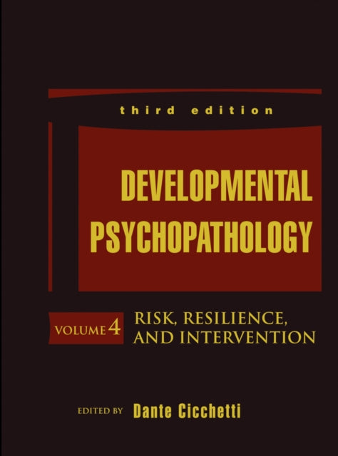 Book cover of: Developmental Psychopathology, Risk, Resilience, and Intervention. By: Dante Cicchetti