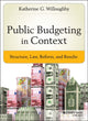 Book cover of: Public Budgeting in Context. By: Katherine G. Willoughby