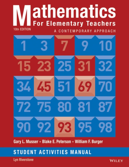 Book cover of: Mathematics for Elementary Teachers: A Contemporary Approach 10e Student Activity Manual
