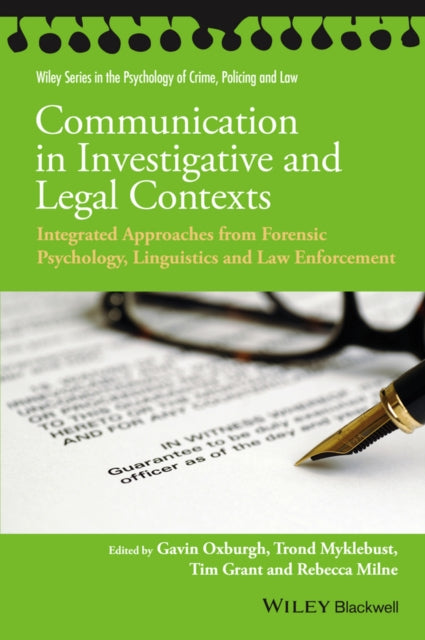 Book cover of: Communication in Investigative and Legal Contexts. By: Gavin Oxburgh