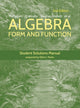 Book cover of: Algebra: Form and Function, 2e Student Solutions Manual. By: Deborah Hughes-Hallett