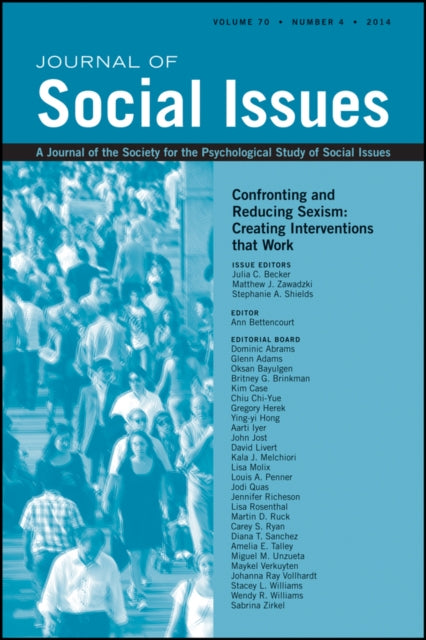 Book cover of: Confronting and Reducing Sexism. By: Julia C. Becker