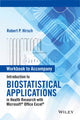 Book cover of: Introduction to Biostatistical Applications in Health Research with Microsoft Office Excel, Workbook. By: Robert P. Hirsch