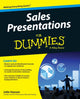 Book cover of: Sales Presentations For Dummies. By: Julie M. Hansen