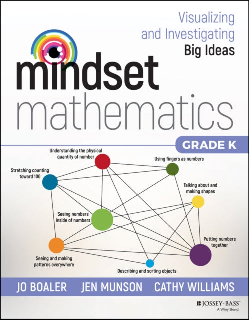 Book cover of: Mindset Mathematics: Visualizing and Investigating Big Ideas, Grade K. By: Jo Boaler