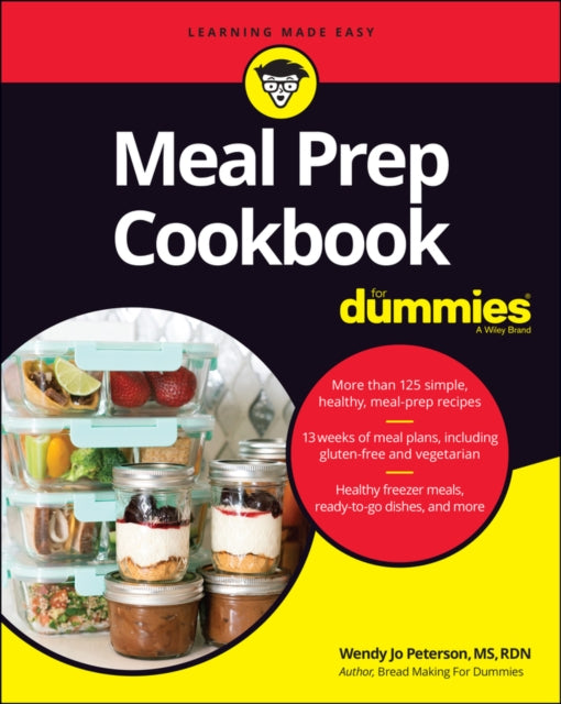 Book cover of: Meal Prep Cookbook For Dummies. By: Wendy Jo Peterson