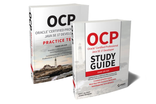 Book cover of: OCP Oracle Certified Professional Java SE 17 Developer Certification Kit. By: Jeanne Boyarsky