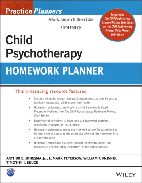 Book cover of: Child Psychotherapy Homework Planner. By: Arthur E., Jr Jongsma