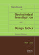 Book cover of: Handbook of Geotechnical Investigation and Design Tables. By: Burt G. Look