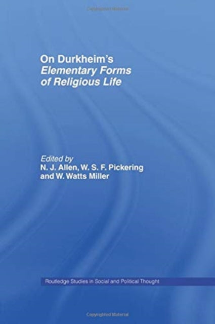 Book cover of: On Durkheim's Elementary Forms of Religious Life. By: N. J. Allen
