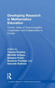 Book cover of: Developing Research in Mathematics Education. By: Tommy Dreyfus