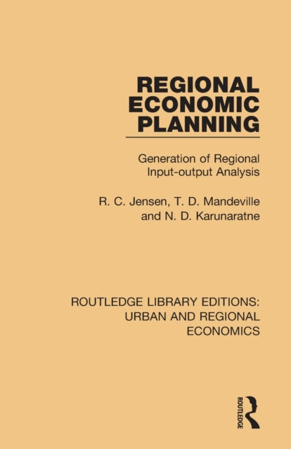 Book cover of: Regional Economic Planning. By: R. C. Jensen