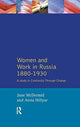 Book cover of: Women and Work in Russia, 1880-1930. By: Jane McDermid