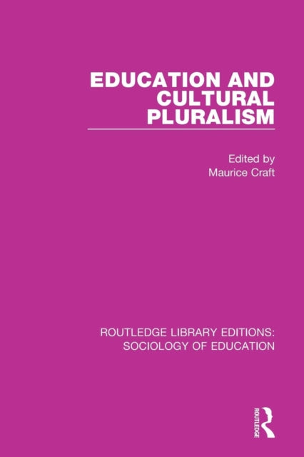 Book cover of: Education and Cultural Pluralism