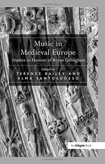 Book cover of: Music in Medieval Europe. By: Alma Santosuosso