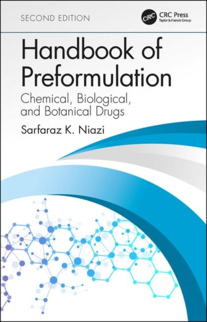 Book cover of: Handbook of Preformulation. By: Sarfaraz K. Niazi