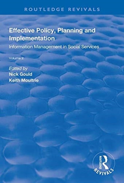 Book cover of: Effective Policy, Planning and Implementation. By: Nick Gould