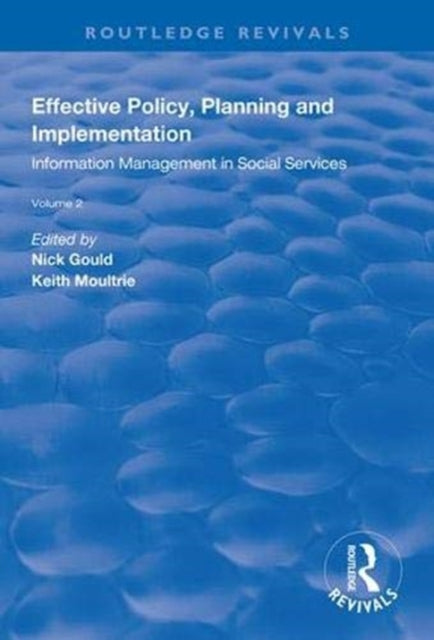 Book cover of: Effective Policy, Planning and Implementation. By: Nick Gould
