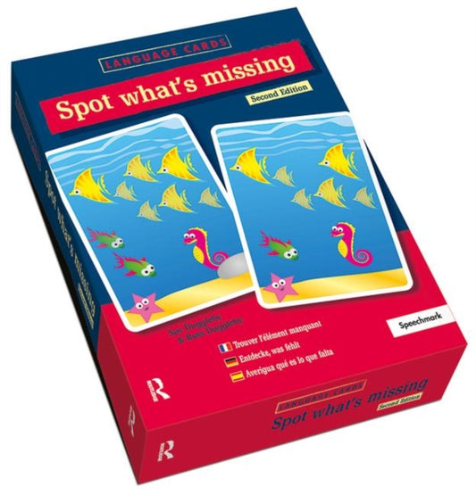 Book cover of: Spot What's Missing? Language Cards. By: Sue Duggleby