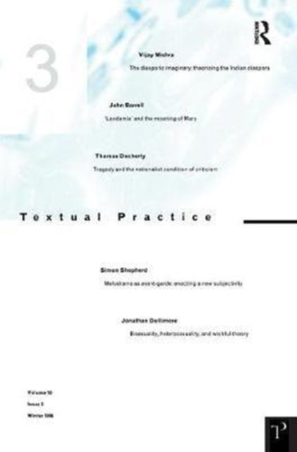 Book cover of: Textual Practice 10.3. By: Alan Sinfield