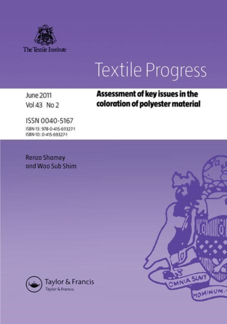Book cover of: Assessment of Key Issues in the Coloration of Polyester Material. By: Renzo Shamey