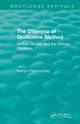 Book cover of: Routledge Revivals: The Dilemma of Qualitative Method (1989). By: Martyn Hammersley