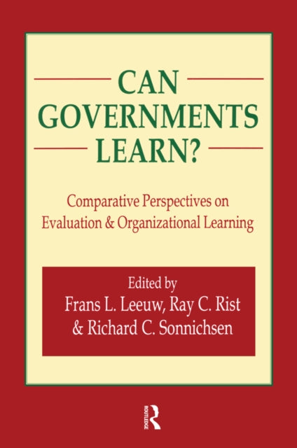 Book cover of: Can Governments Learn?. By: Frans L. Leeuw