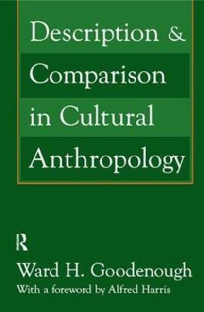 Book cover of: Description and Comparison in Cultural Anthropology. By: Alfred Harris