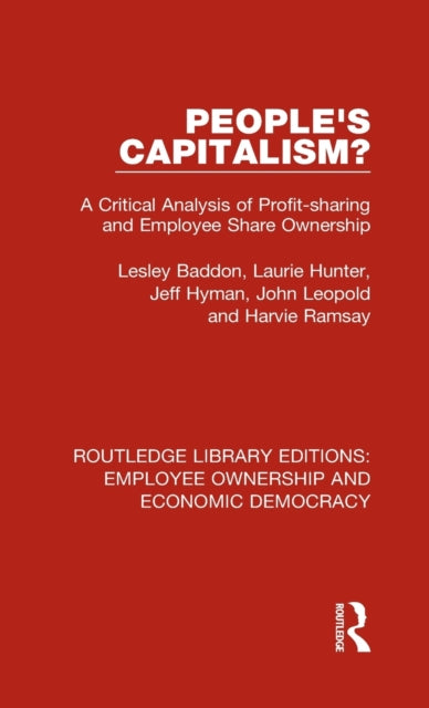 Book cover of: People's Capitalism?. By: Lesley Baddon