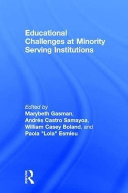 Book cover of: Educational Challenges at Minority Serving Institutions. By: Marybeth Gasman