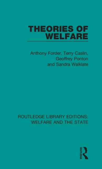 Book cover of: Theories of Welfare. By: Anthony Forder