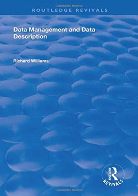 Book cover of: Data Management and Data Description. By: Williams, Richard