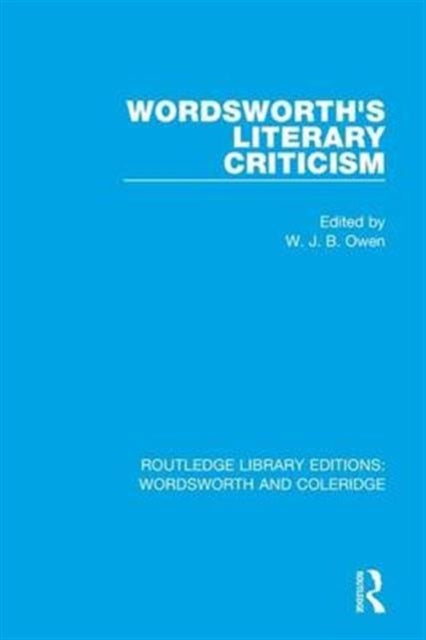 Book cover of: Wordsworth's Literary Criticism. By: W. J. B. Owen