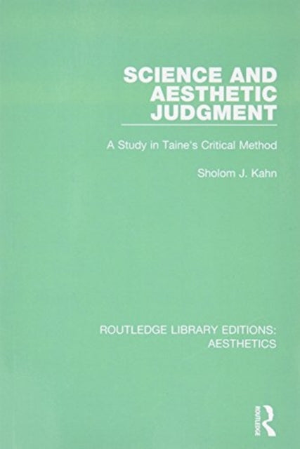 Book cover of: Science and Aesthetic Judgement. By: Sholom J. Kahn