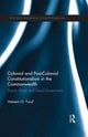 Book cover of: Colonial and Post-colonial Constitutionalism in the Commonwealth. By: Hakeem O. Yusuf
