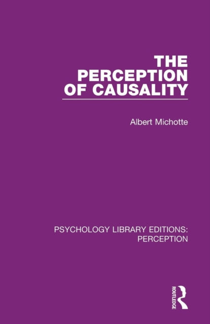 Book cover of: Perception of Causality. By: Albert Michotte