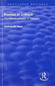 Book cover of: Poetics of Critique. By: Andrew W. Hass