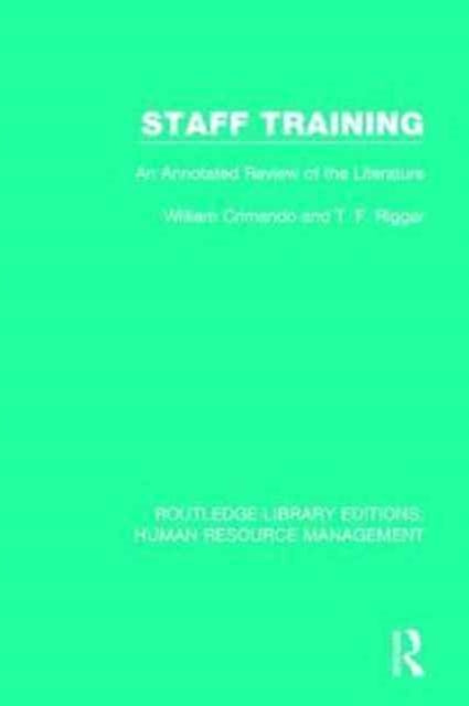 Book cover of: Staff Training. By: William Crimando