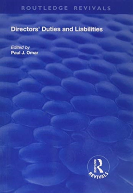 Book cover of: Directors' Duties and Liabilities. By: Paul J. Omar