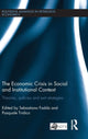 Book cover of: Economic Crisis in Social and Institutional Context. By: Pasquale Tridico